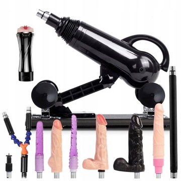 SEX MASZYNA ZESTAW Wibrator wielofunkcyjny 7*dildo