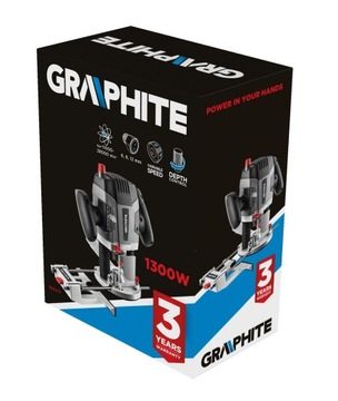 GRAPHITE FREZARKA GÓRNOWRZECIONOWA DO DREWNA 1300W UCHWYT 6, 8, 12mm 59G717