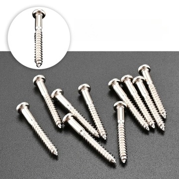 10 SZT. METALOWE ŚRUBY MOCUJĄCE TREMOLO VINTAGE ŚRUBY Gitarowe z okrągłą główką