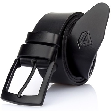 SKÓRZANY PASEK MĘSKI GRACIO Czarny 135cm DŁUGI