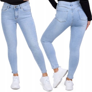 DAMSKIE SPODNIE JEANSOWE DOPASOWANE PUSH - UP