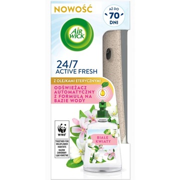 AIR WICK ACTIVE FRESH Automatyczny odświeżacz Powietrza Białe Kwiaty 228ml