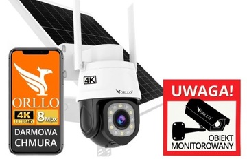 Kamera Z17 Pro ORLLO 4K AI 8MP SIM LTE 5xZOOM + PANEL SOLARNY + zasilacz