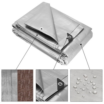 КРЕЗЕНТ 4x6м СЕРЫЙ УСИЛЕННЫЙ 210G ПРОЧНОЕ ПОКРЫТИЕ ТОЛЩАЯ ПЛАСТИНА