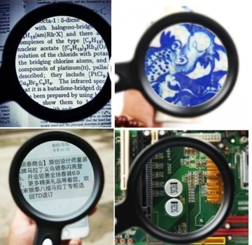 УВЕЛИЧЕНИЕ 12 светодиодов 10X ДИАМЕТР ЛИНЗЫ 82 мм ПОДСВЕТКА