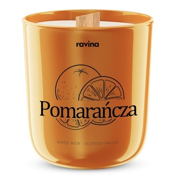 POMARAŃCZA ŚWIECA ZAPACH POMARAŃCZY ŚWIECZKA POMRAŃCZOWA SOJOWA RAVINA