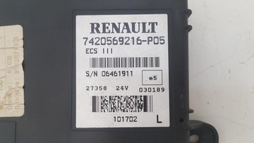 КОНТРОЛЛЕР ECS ДЛЯ подушек безопасности RENAULT MAGNUM 460 DXI