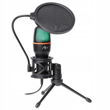 КОНДЕНСАТОРНЫЙ МИКРОФОН ДЛЯ ПК, USB-СВЕТОДИОД RGB ДЛЯ ИГРОВОГО ЮТУБЕР-СТРИМЕРА