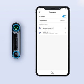 Адаптер приемника Bluetooth с мини-разъемом AUX BASEUS QUALITY