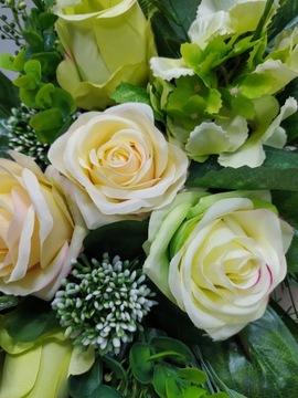 Komplet na grób, stroik 80 cm + bukiet na cmentarz