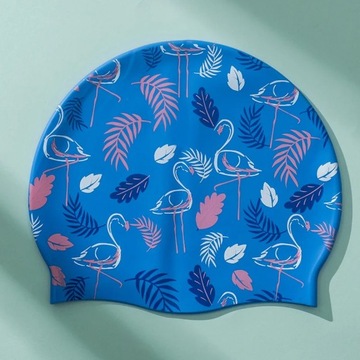 Adults High Elastic Silicone Swimming Caps Wo