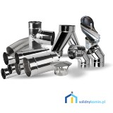 ФИКСИРОВАННОЕ КОЛЕНО ДЫМОХОДА КИСЛОТОСТОЙКОЕ 0,6 FI 400 45ST