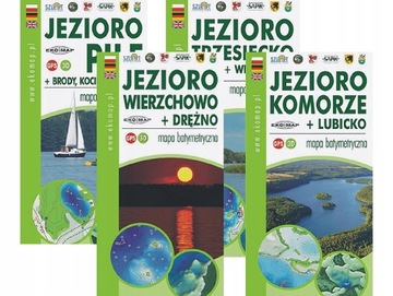 Щецинекские озера. Набор из 4 батиметрических карт