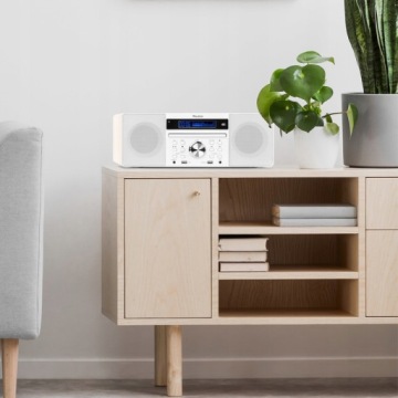 DAB+ FM CD BT USB-цифровой радиоплеер, белый