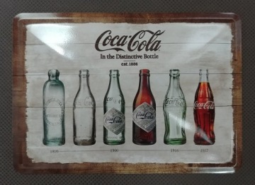 МЕТАЛЛИЧЕСКИЙ ПОСТЕР ОТКРЫТКА 14x10см COCA COLA