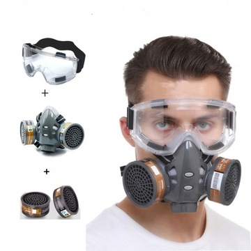MASKA PEŁNOTWARZOWA CHEMICZNA OCHRONA Z FILTREM