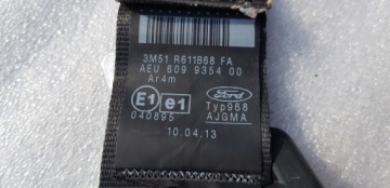 FORD C-MAX РЕМЕНЬ БЕЗОПАСНОСТИ ЗАДНЯЯ КРЫША МЕДИА