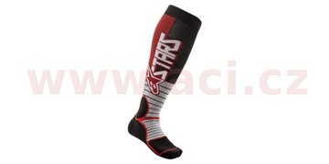 skarpety MX PRO SOCKS, ALPINESTARS (czerwone/czarne, rozmiar S)