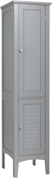 Wysoka szafka łazienkowa z 2 drzwiami 5 otworów półek 37*37*160 cm szara