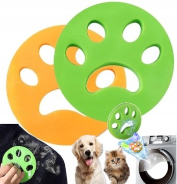 2x ŁAPKA CZYŚCIK DO PRALKI USUWANIA SIERŚCI UBRAŃ