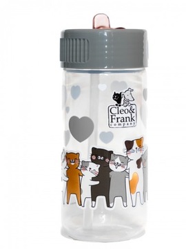 Bidon butelka na wodę 330 ml CleoFrank kotki