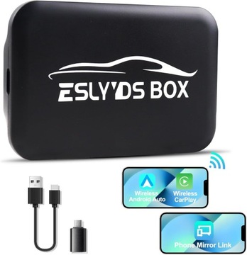 2023 ESLYYDS 4 в 1, беспроводной адаптер CarPlay и Android Auto, 7C2