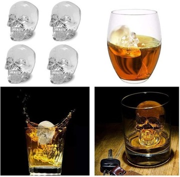 ФОРМА ДЛЯ КУБИКА ЛЬДА СИЛИКОНОВАЯ ФОРМА ДЛЯ ЛЬДА ЧЕРЕП 3D XL