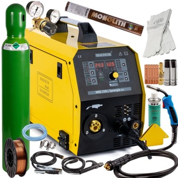 SPAWARKA INWERTOROWA MAGNUM MIG 210 L SYNERGIA 4X4 200A/60% MMA ZESTAW 3