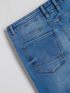 RESERVED DENIM spodnie jeansy efekt sprania skinny 34