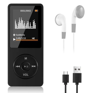 MP3-ПЛЕЕР BLUETOOTH ДИКТОФОН FM-РАДИО 16 ГБ, ЧЕРНЫЙ