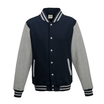 BLUZA BASEBALL GRUBA ROZPINANA BAWEŁNIANA MĘSKA XL