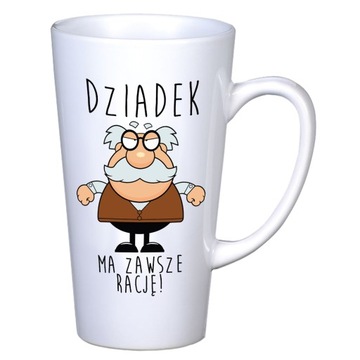 KUBEK LATTE NA DZIEŃ DZIADKA PREZENT WZORY DUŻY