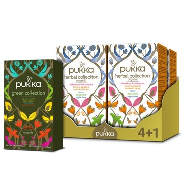 Zestaw Pukka Herbata ziołowa BIO Herbal Collection 4x20 saszetek + GRATIS