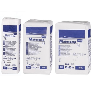 Kompresy z gazy TZMO NJ 17N 8W 10x10cm 100szt.