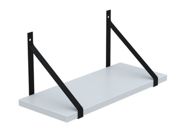 Półka wisząca loft kuchnia pokój Jasny Popiel 60cm