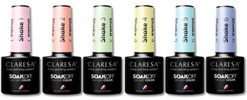 CLARESA SHAKE HYBRID ЛАК ДЛЯ НОГТЕЙ ПАСТЕЛЬ ДЛЯ ВЕСНЫ ЗЕЛЕНЫЙ РОЗОВЫЙ