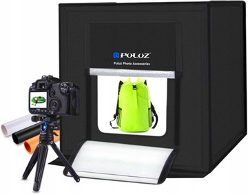 PULUZ PU5080 БЕСТЕНЕВАЯ ТЕНТА 80x80см LED 5500K ДЛЯ ФОТОГРАФИИ ПРОДУКТА