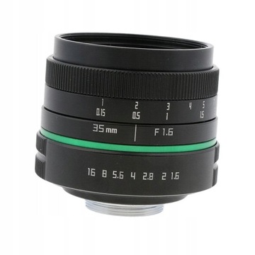 Фиксированный объектив 35 мм F/1,6 с ручной регулировкой для
