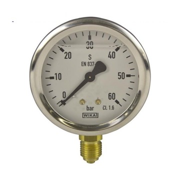 0-60BAR G1/4'' manometr glicerynowy 63mm KFM M63R/G WIKA 213.53.063R
