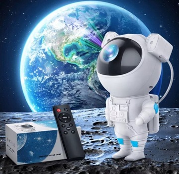 PROJEKTOR GWIAZD NIEBA LED RGB LAMPKA NOCNA ASTRONAUTA DLA DZIECKA AK235A
