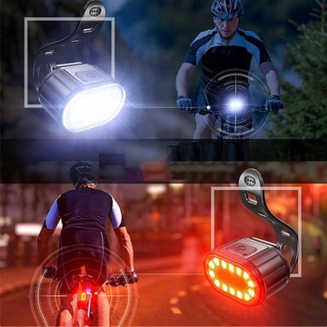 СВЕТОДИОДНАЯ ВЕЛОСИПЕДНАЯ ЛАМПА USB ПЕРЕДНЯЯ ЗАДНЯЯ ВЕЛОСИПЕДНАЯ КОМПЛЕКТ