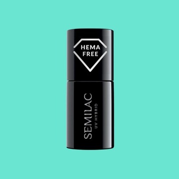 SEMILAC 439 Гибридный лак для ногтей сильный бирюзовый 7 мл