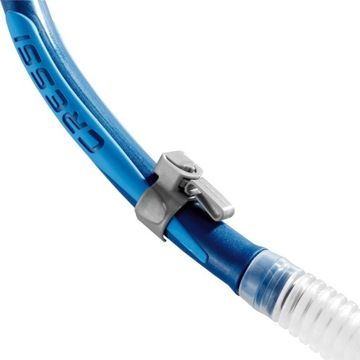 Трубка Cressi ALPHA ULTRA DRY - синий/прозрачный.