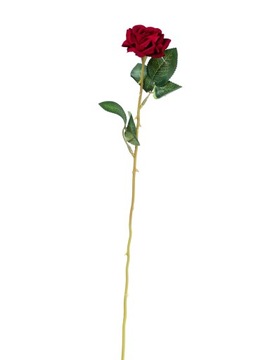 Роза бархатная, темно-красная искусственная ветка.