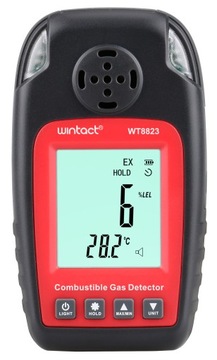 CZUJNIK DETEKTOR MIERNIK STĘŻENIA GAZÓW ŁATWOPALNYCH WYKRYWACZ SPALIN LCD