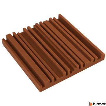 ДЕКОР Акустическая ПАНЕЛЬ для игровой комнаты на стену, декоративная коричневая, 7 см