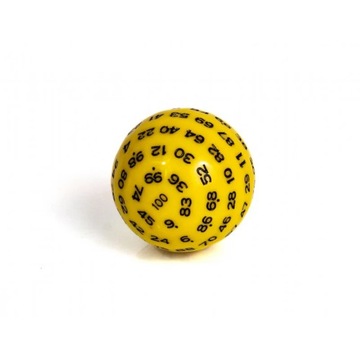 RPG DICE СТОННЫЕ КОСТИ D100 ЖЕЛТЫЙ