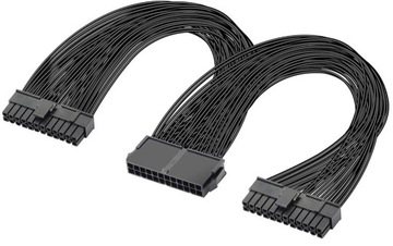 Dual Psu Power Supply Adapter Kabel 2 płyty główne 2x 24pin