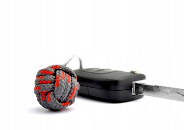 Морской брелок - Ручка боцмана Серый Красный Обезьяний кулак РУЧНОЙ РАБОТЫ