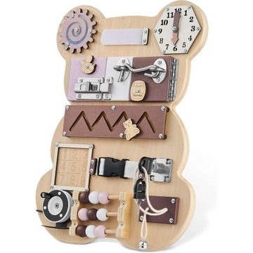Tablica Manipulacyjna Sensoryczna Montessori Bear 39x30cm